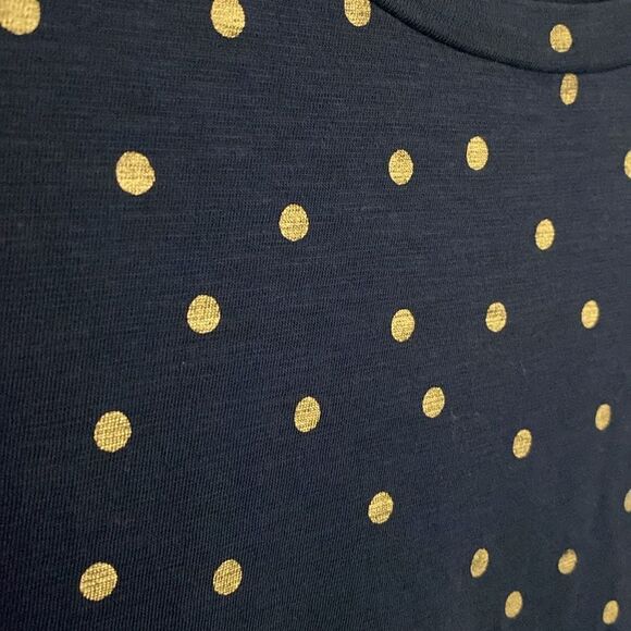 Boden- navy and gold polka dot classic tee- Size 4 (small) - Picture 5 of 6